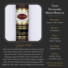 Load image into Gallery viewer, Casa Fernandez Miami Reserva Maduro