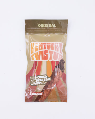Pack of Kentucky Twist Original fire-cured natural leaf wrapper on a white background