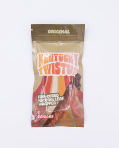 Pack of Kentucky Twist Original fire-cured natural leaf wrapper on a white background