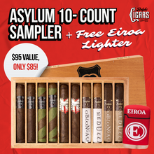 Load image into Gallery viewer, Asylum 10-Count Box Sampler + Free Lighter
