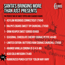 Load image into Gallery viewer, Santa&#39;s Sweet Cigar Sampler: 7 for $55 + Free Punch Cutter
