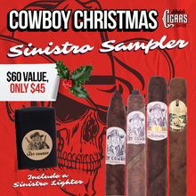 Load image into Gallery viewer, Cowboy Christmas: Sinistro 4-Pack Sampler + Lighter
