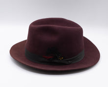 Load image into Gallery viewer, Dobbs Burgundy Wool Fedora
