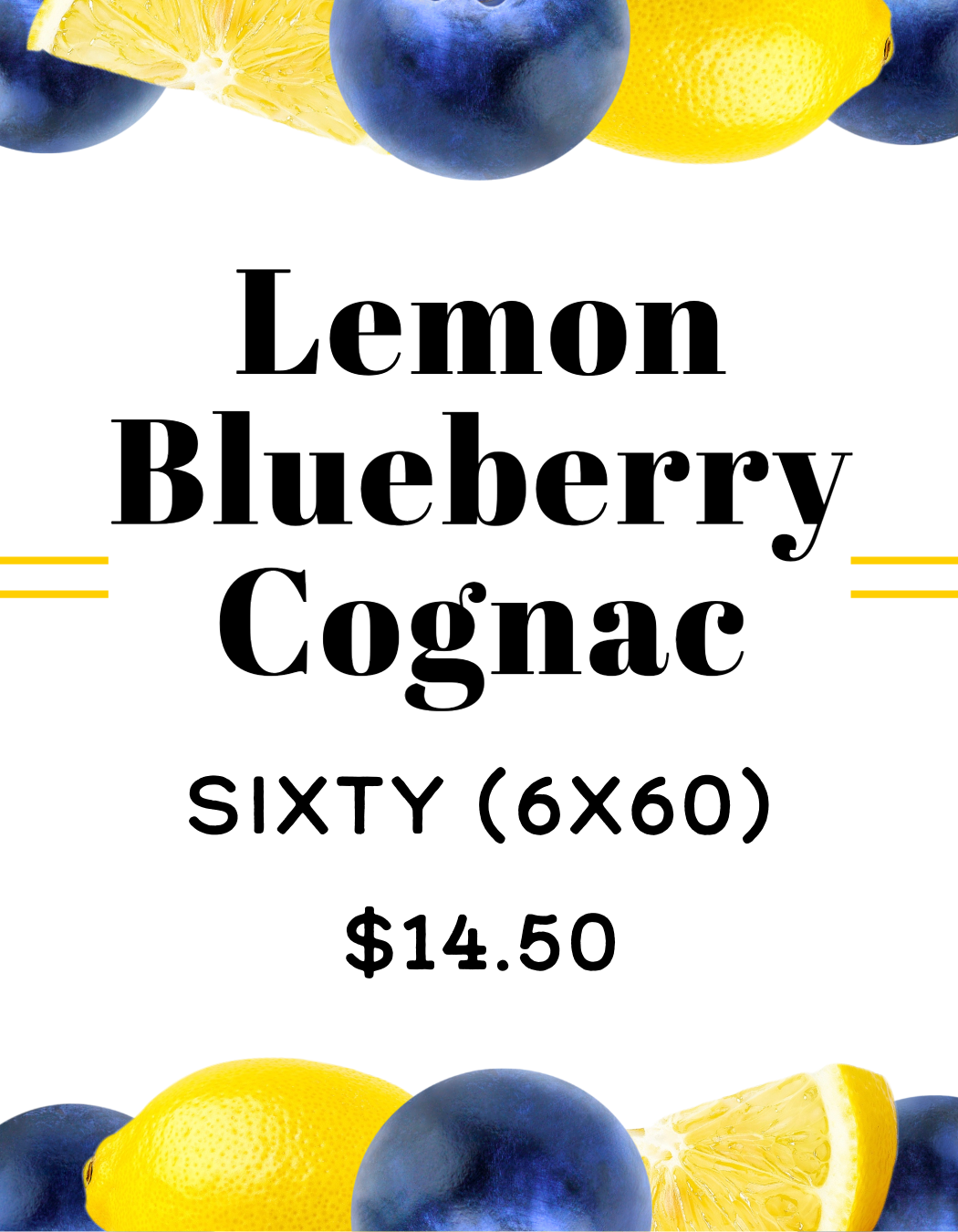 Seasonal: Lemon Blueberry Cognac