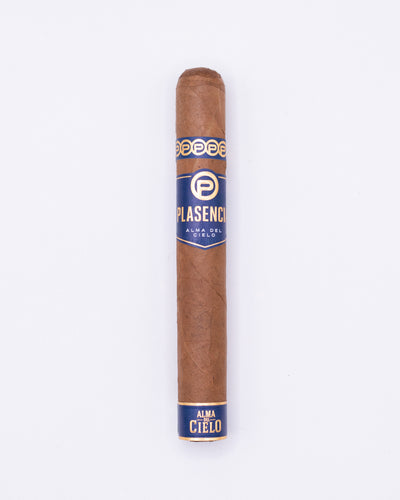 Plasencia's alma del cielo in the boreal size, which is a toro with dimensions of 6-1/8x54. It is a fantastic mild-medium strength cigar, and the cigar grown at the highest altitude in the world. Try one now, available at Ralph's Cigars, the best cigar shop in Chicago!
