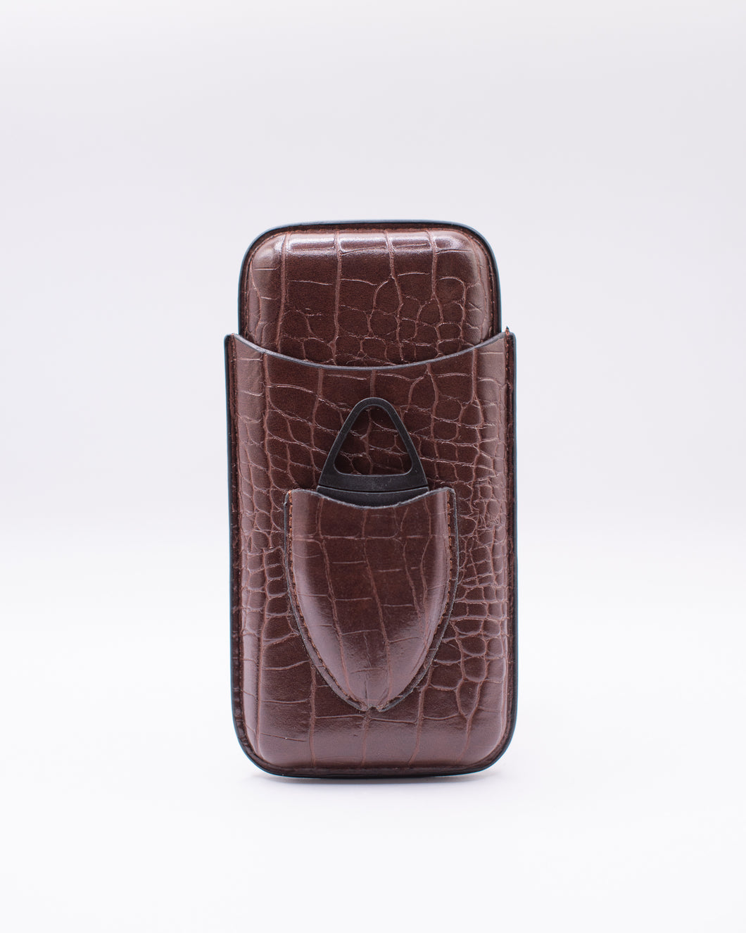 Brown Alligator Case with Cutter