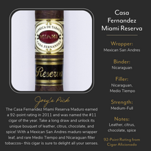 Load image into Gallery viewer, Casa Fernandez Miami Reserva Maduro
